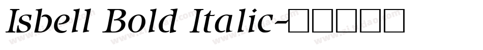 Isbell Bold Italic字体转换